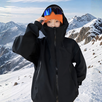 
                  
                    Lightweight hooded rain jacket for women - black and orange color variant views, for hiking and mountain adventures
                  
                