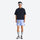 Unisex water-repellent shorts with breathable liner - blue water-repellent shorts with black tee