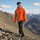 High-performance waterproof jacket for men - orange color variant front and back views, 3L construction