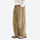 Unisex quick-dry water-repellent hiking pants - khaki tan wide-leg hiking pants with cream top