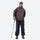 Seamless construction rain jacket - mauve and black color variants side and back views, for mountain and trail activities