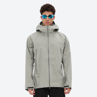 
                  
                    High-performance waterproof jacket for men - light gray color variant views, for trail running and active outdoor sports
                  
                