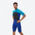 Men's short-sleeve full-leg wetsuit - blue men's wetsuit views, for water sports in warm conditions