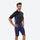 Men's 2mm neoprene spring suit - blue men's wetsuit views, on-model back view, for surfing and bodyboarding