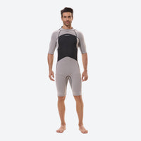 
                  
                    Men's short-sleeve full-leg wetsuit - gray men's wetsuit views, for surfing and bodyboarding
                  
                