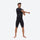 Loom men's 2mm shorty one-piece wetsuit - black men's wetsuit views, on-model side view, for paddleboarding and kayaking