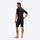 Men's 2mm neoprene spring suit - black men's wetsuit views, on-model back view, for surfing and bodyboarding