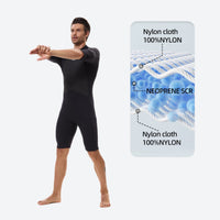 
                  
                    Men's 2mm neoprene spring suit - gray men's wetsuit views, on-model front view, for paddleboarding and kayaking
                  
                