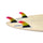Gradient color thruster fins 3-pack - pink orange yellow gradient thruster fin set views, for shortboard and funboard surfing