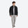 Men's waterproof golf jacket - black men's golf jacket views, on-model full-body front view, for travel and active lifestyles