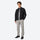 Pavo men's 3L golf hardshell jacket - black men's golf jacket views, on-model hood side view, for everyday urban wear in rain