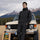 Men's insulated softshell with hood - black jacket views, for mountain and trail activities