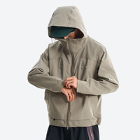 
                  
                    Women's antimicrobial rain jacket - teal jacket detail and lifestyle views, for hiking and outdoor adventures
                  
                
