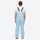 Unisex waterproof 2L snow jacket and bib pants - ice blue bib pants, on-model front view, for powder and piste riding