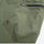 Unisex snowboard jacket and bibs set - olive green bib pants, pocket zip close-up detail, for powder and piste riding