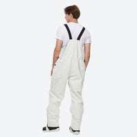 
                  
                    Unisex waterproof 2L snow jacket and bib pants - black and white colorblock jacket with white pants
                  
                