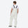 Unisex waterproof 2L snow jacket and bib pants - black and white colorblock jacket with white pants
