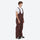 Breathable 2-layer colorblock ski jacket with suspender bibs - coffee brown jacket with coffee pants