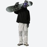 
                  
                    Seamless construction rain jacket - mauve and black color variants side and back views, for hiking and outdoor adventures
                  
                