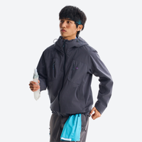 
                  
                    Lightweight waterproof softshell with odor control - teal jacket detail and lifestyle views, for everyday urban wear in rain
                  
                