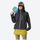 Women's softshell jacket with warm lining - close-up details of fleece lining and technical features, adjustable hood