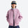 Reversible lightweight jacket for outdoor and daily wear - merlot pink dual-side jacket views, on-model back view