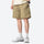 Unisex nylon quick-dry shorts - khaki tan quick-dry shorts with cream tee, for cycling and outdoor weekends
