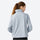 Women's fleece softshell jacket with stand collar - close-up details of stand collar and slim fit, on-model hood side view