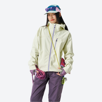 
                  
                    Fleece-lined water-repellent jacket - color variants and front views, on-model front view, for cold weather activities
                  
                