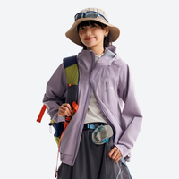 
                  
                    Women's antimicrobial rain jacket - lavender purple jacket front view, on-model front view, for everyday urban wear in rain
                  
                