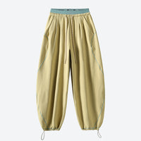 
                  
                    Women's knit cargo hiking pants with relaxed fit - khaki yellow knit cargo pants, for travel and city walks
                  
                