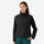 Women's fleece softshell jacket with stand collar - close-up details of stand collar and slim fit, for everyday urban wear