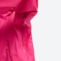 
                  
                    Lightweight waterproof hooded jacket for women - hot pink color variants and front views, for rain and wind protection
                  
                