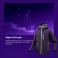 
                  
                    Fleece-lined water-repellent jacket - side and back views, for hiking and outdoor adventures
                  
                