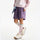 Water-repellent nylon shorts for outdoor - purple quick-dry shorts with scarf at waist, for warm-weather trekking