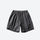 Unisex nylon quick-dry shorts - dark gray quick-dry shorts, flat product front view, for hiking and trail walking