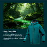 
                  
                    Fleece-lined water-repellent jacket - close-up details of fleece lining and technical features
                  
                