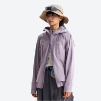
                  
                    Lightweight waterproof softshell with odor control - dark purple jacket front view, for travel and active lifestyles
                  
                