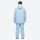 Unisex waterproof 2L snow jacket and bib pants - ice blue jacket with white pants, for cold-weather winter sports