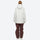 Unisex waterproof 2L snow jacket and bib pants - coffee brown jacket with white pants, for resort and backcountry days