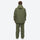 Unisex snowboard jacket and bibs set - olive green jacket with olive pants, for resort and backcountry days