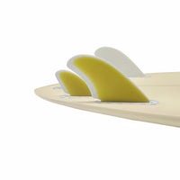 
                  
                    Performance quad fin set 4-pack - yellow white quad fin set views and dimensions, for advanced surfers
                  
                