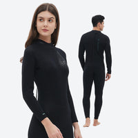
                  
                    Shore 3mm unisex one-piece wetsuit - women's black wetsuit with knee protection views, 3mm neoprene warmth
                  
                