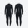 Shore 3mm unisex one-piece wetsuit - men's black wetsuit with knee protection views, for paddleboarding and kayaking