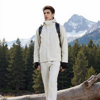 
                  
                    Rove men's 3M Thinsulate softshell jacket - off-white cream jacket views, for travel and active lifestyles
                  
                
