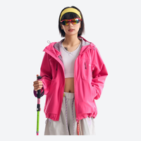 
                  
                    Lightweight waterproof softshell with odor control - bright pink jacket front view, for everyday urban wear in rain
                  
                