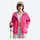 Lightweight waterproof softshell with odor control - bright pink jacket front view, for everyday urban wear in rain