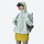 Women's softshell jacket with warm lining - color variants and front views, on-model front view, for cold weather activities