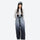 Unisex gradient colorblock snow jacket and pants - black gradient snow pants with black top, for powder and piste riding