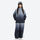 Breathable waterproof 2L ombre ski set - black gradient jacket with pants, on-model front view, for skiing and snowboarding